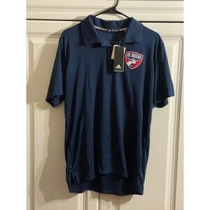 Adidas Grind Performance Polo Shirt FC Dallas MLS Soccer Football Navy XL NWT